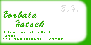 borbala hatsek business card